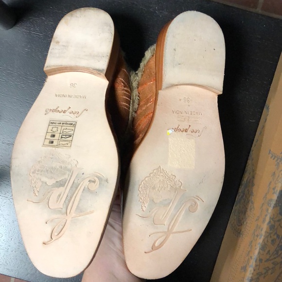 Free People Butterfly Effect Mule In Orange - Picture 5 of 5